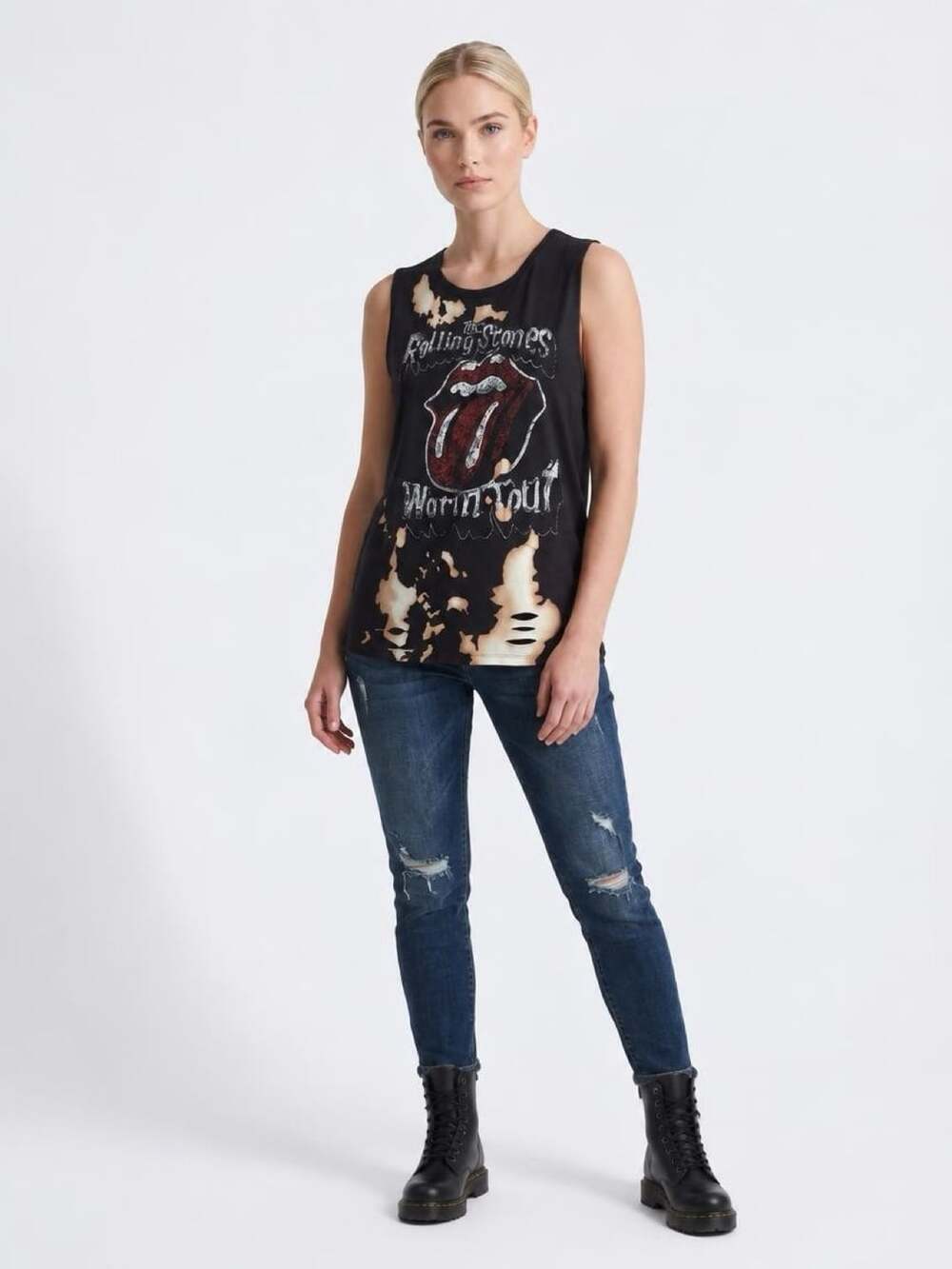 Misslook The Rolling Stones Tank Top Size L Black